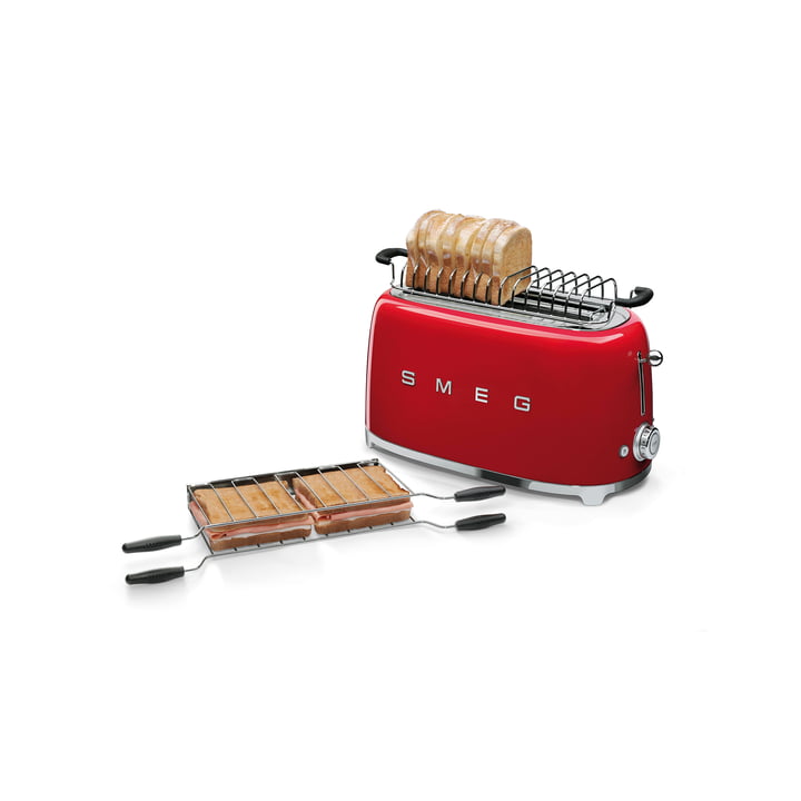 Pince à sandwichs et accessoire de grillage des petits pains pour grille-pain à 4 tranches TSF02 de Smeg