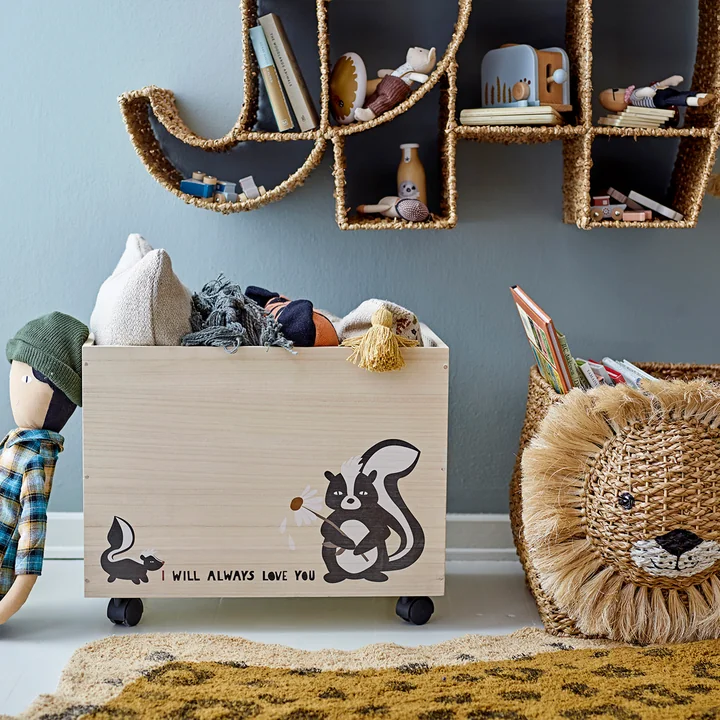 Boîte de rangement Nonni à roulettes de Bloomingville