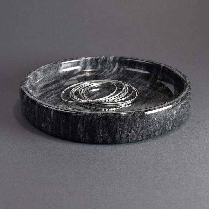 Élégant plateau à bijoux en marbre