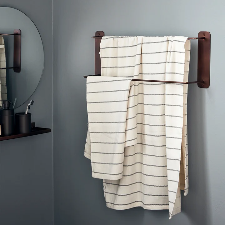 Pati Porte-serviettes double de House Doctor en browned brass