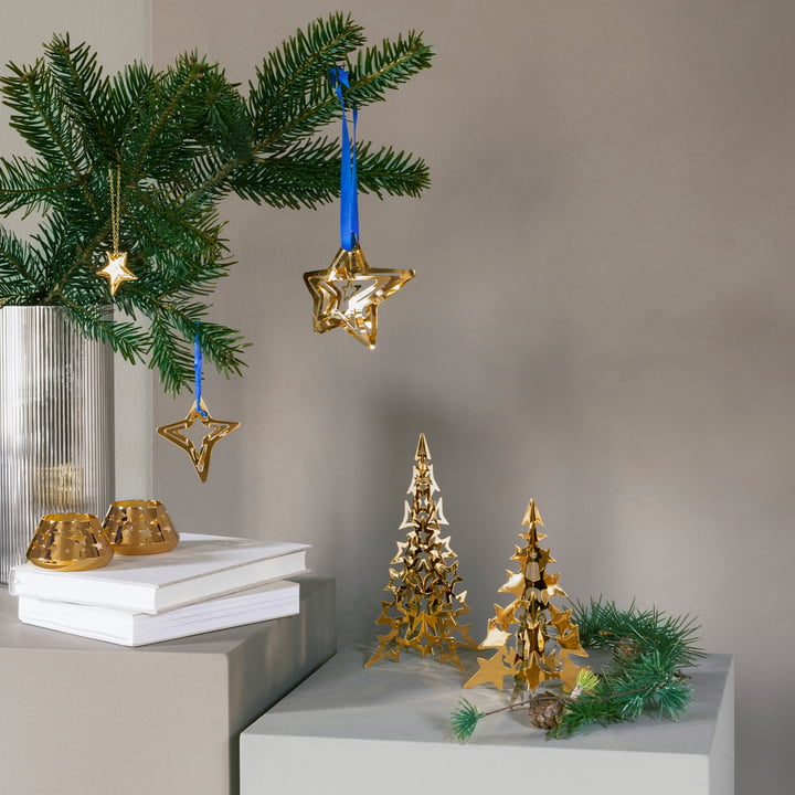 Mobile de Noël Étoile filante, Sapin de table de Noël et Christmas Collectibles Porte-bougies à réchaud de Georg Jensen