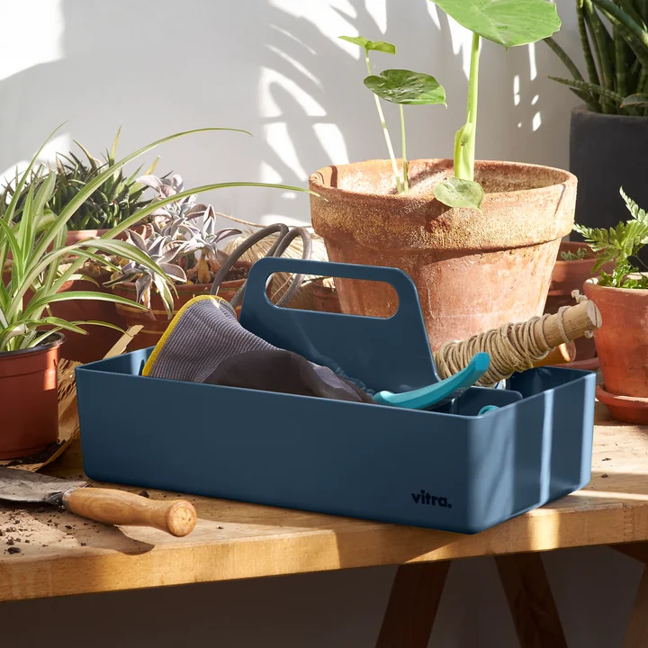 Boîte à ustensiles pratique en plastique recyclé