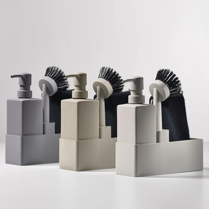 Set de vaisselle avec chiffon (4 pièces) de Zone Denmark en différentes couleurs