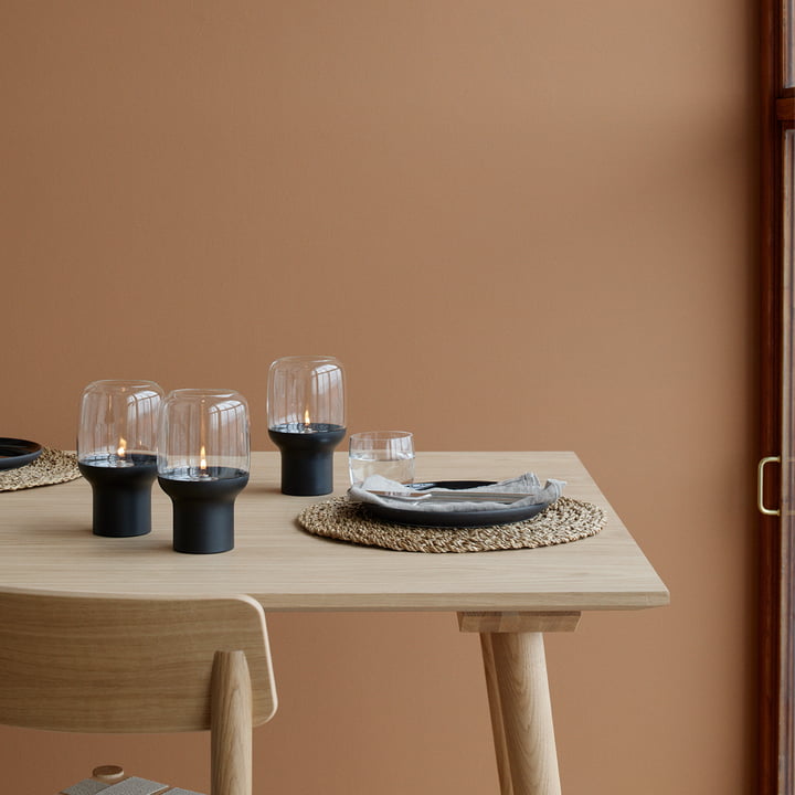 Porte-bougie à cerceau de Stelton en noir