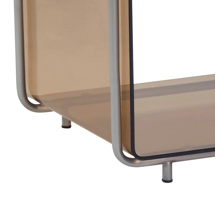 Porte-revues en verre fumé