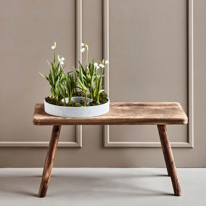 The Ring Porte-bougies pour bougies bloc de House Doctor en couleur gris béton