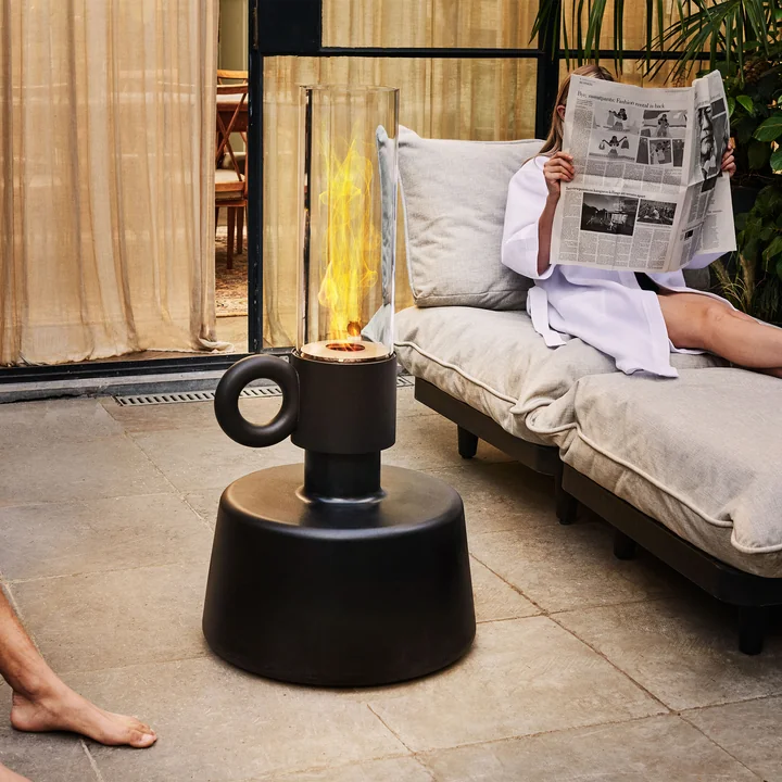 Flamtastique Lampe à huile d'extérieur de Fatboy dans la couleur anthracite