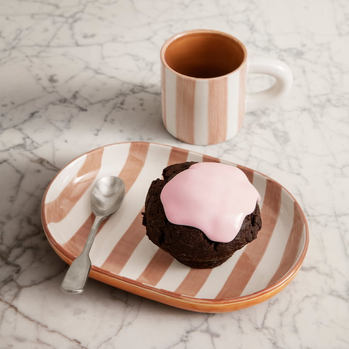 Milu Vaisselle pour enfants en porcelaine de ferm Living de couleur rose