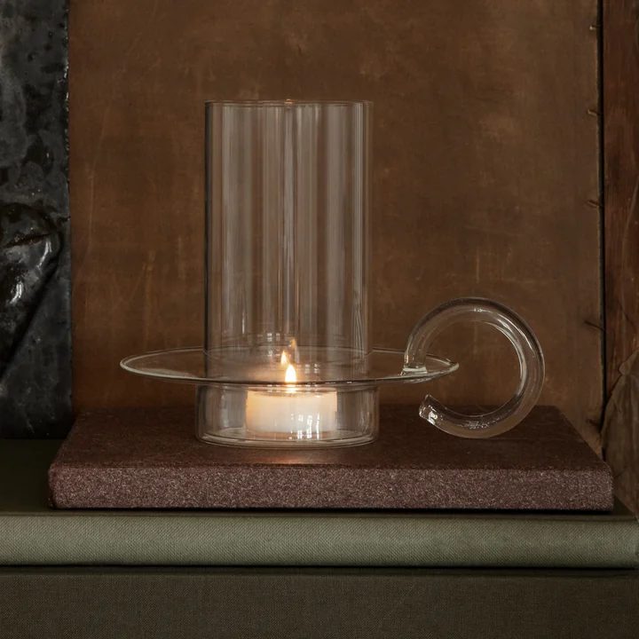 Luce Bougeoir en verre de Ferm Living en version transparente