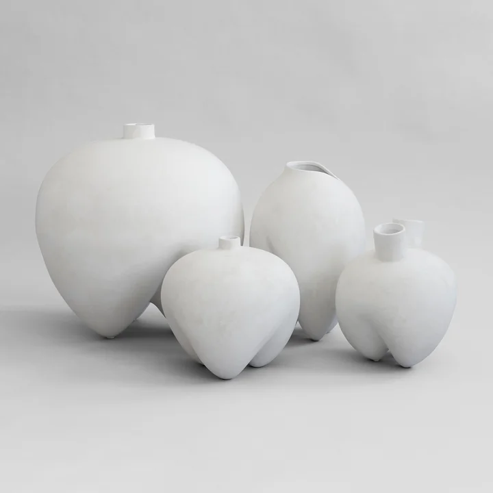 Sumo Vase Slim de 101 Copenhagen en blanc osseux