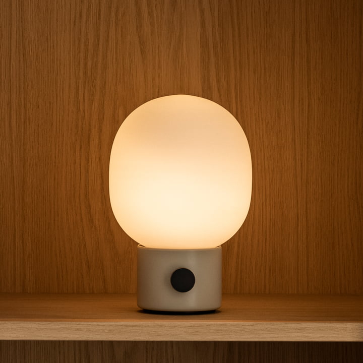 Audo - JWDA Lampe à accu, Ø 14,4 cm, blanc albâtre