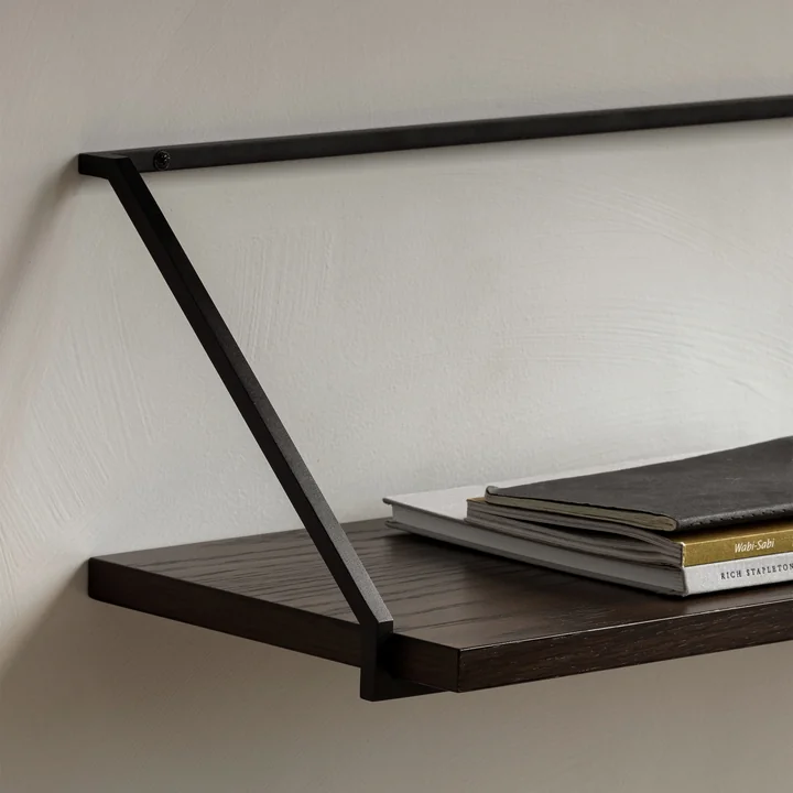 Étagère minimaliste en acier et bois