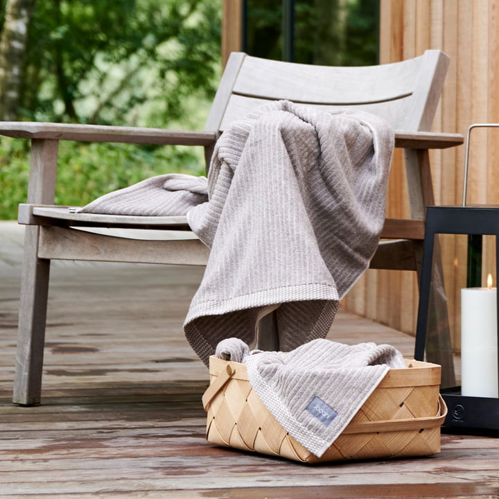 Melange Serviette de toilette de Södahl en taupe