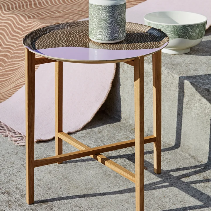 Porte-plateaux, Chêne / Plateau Gabriel Näkki de Marimekko