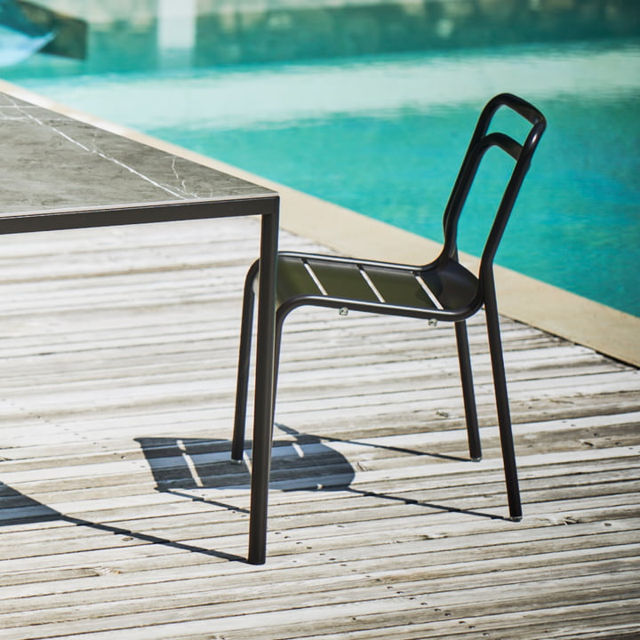 Live Outdoor chaise de Jan Kurtz en noir