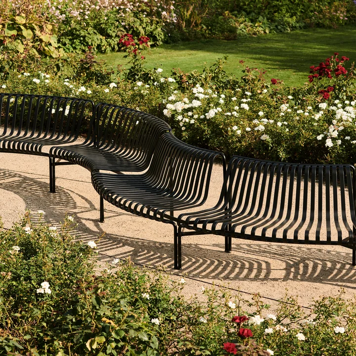 Palissade Park Dining Bench de HAY dans la couleur anthracite