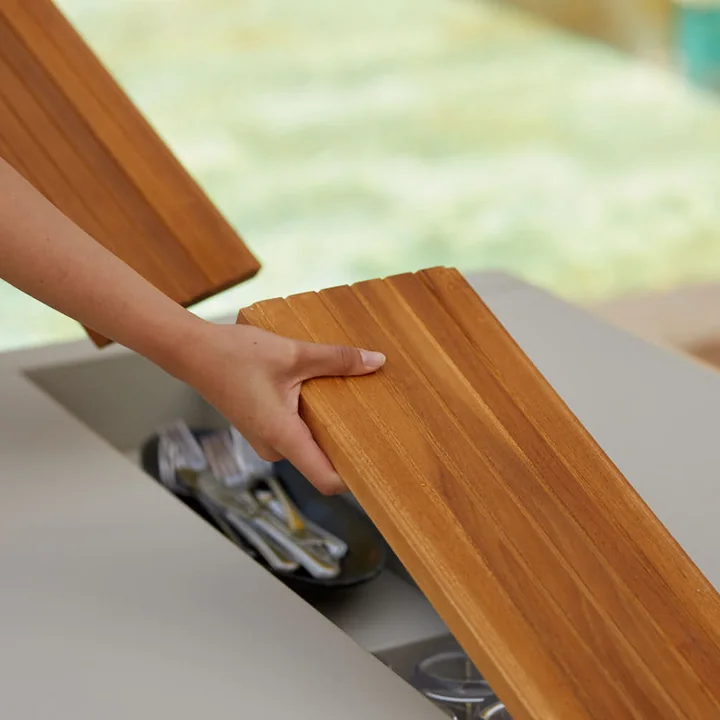 Bellevie Table avec rangement, gris de Fernob