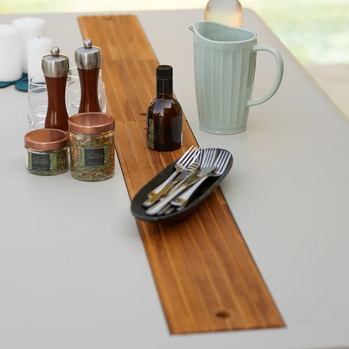 Bellevie Table avec rangement, gris de Fermob