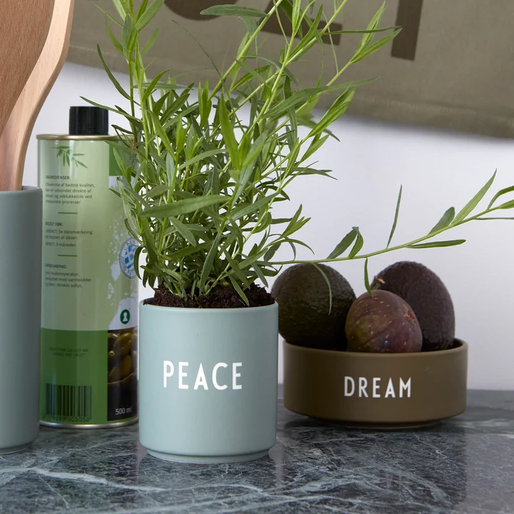 AJ Favourite Tasse en porcelaine Peace en vert