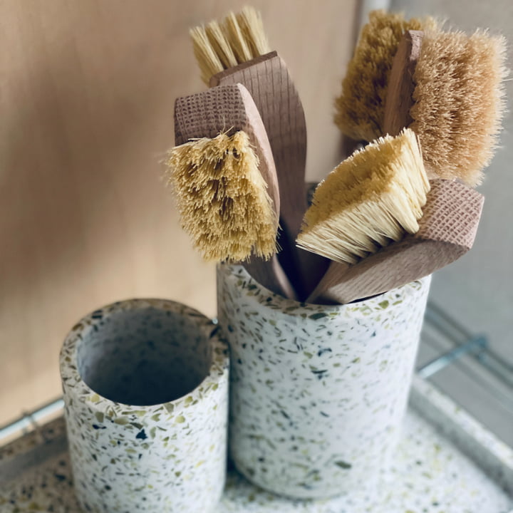 Brosse à vaisselle et gobelet pour dentifrice Terrazzo de Humdakin