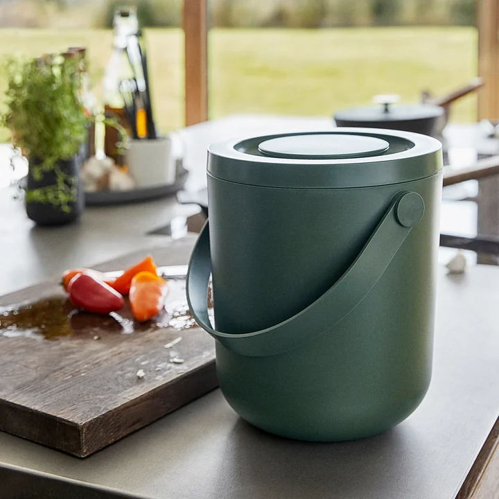 Circular Récipient pour déchets biologiques, 3 litres, garden green de Zone Denmark