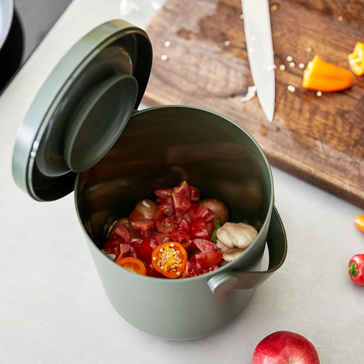 Circular Récipient pour déchets biologiques, 3 litres, garden green de Zone Denmark