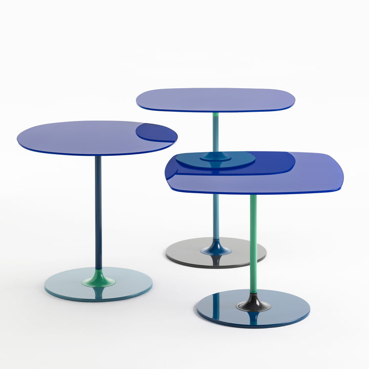 Thierry Table d'appoint en bleu de Kartell