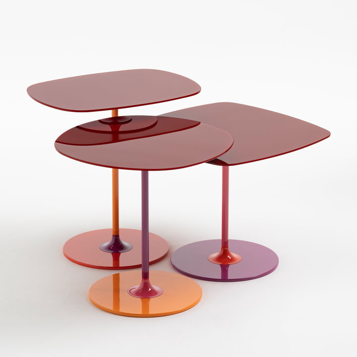 Thierry Table d'appoint en bordeaux de Kartell