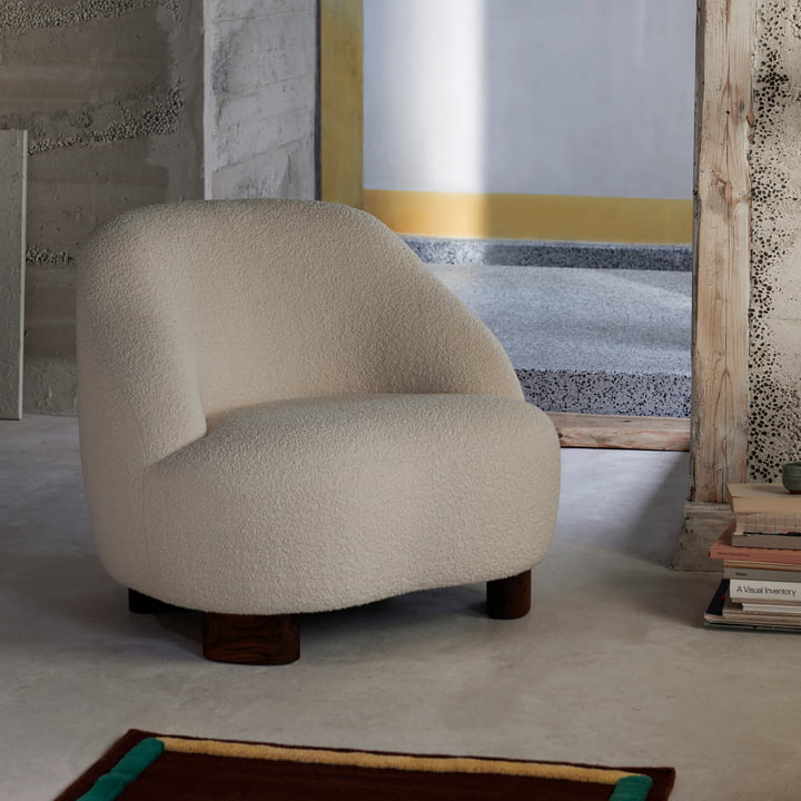 Margas LC1 Lounge Chair, Noyer / ivoire (Karakorum 001) de & Tradition