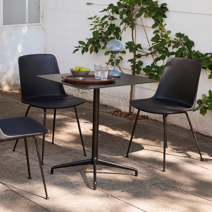 Rely ATD4 Outdoor Table, 60 x 70 cm, noir de & Tradition