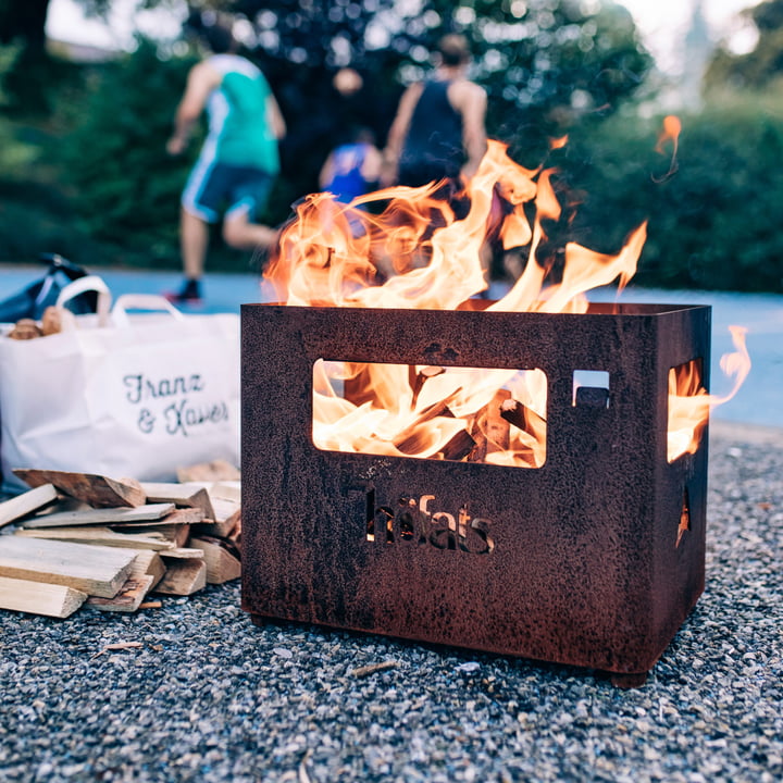 Beer Box Corbeille à feu de höfats en couleur rouille