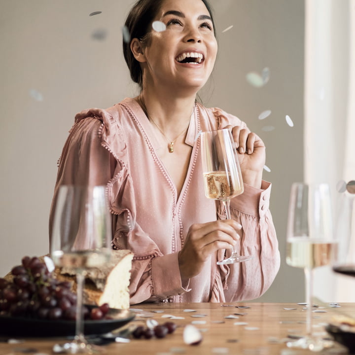 Vivid Senses Flûte à champagne et verre à vin mousseux, léger & frais de Zwiesel Glas