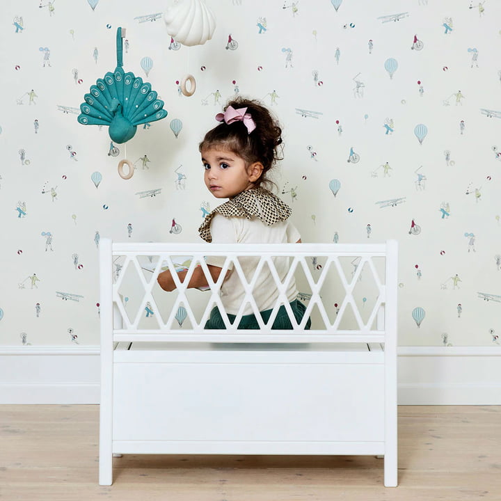 Harlequin Banc pour enfants avec rangement Cam Cam Copenhagen en blanc