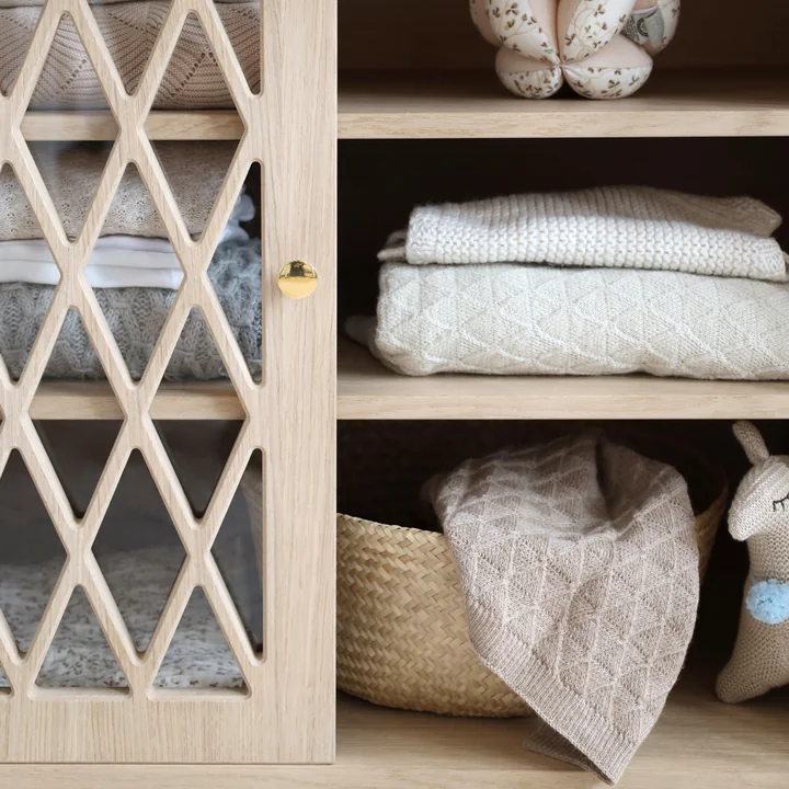 Harlequin Table à langer de Cam Cam Copenhagen dans la finition Chêne