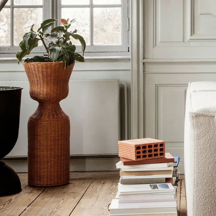 Agnes Porte-fleurs tressé, H 90 cm, naturel de Ferm Living