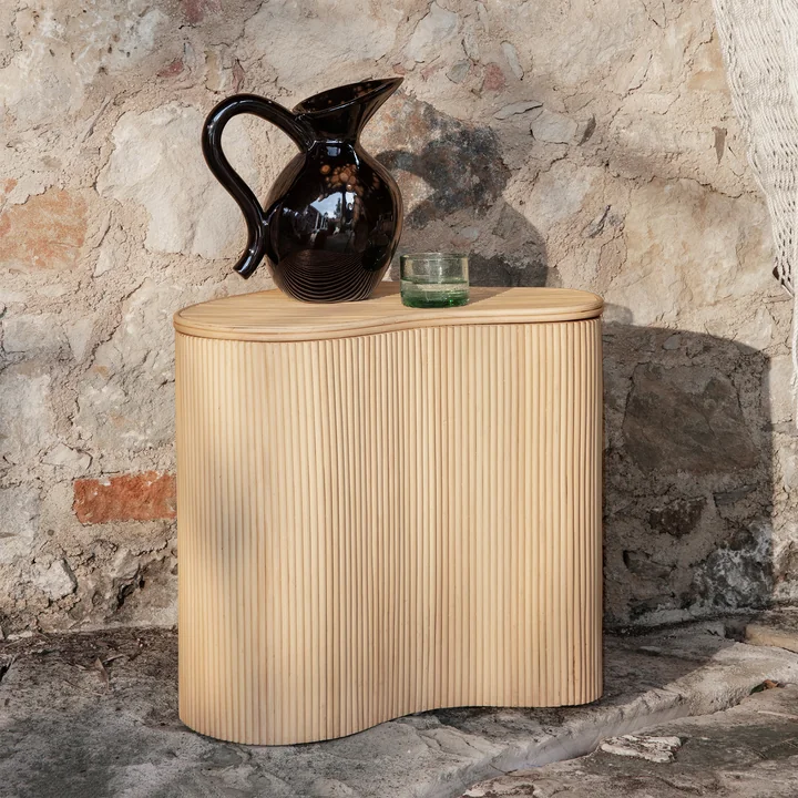 Isola Rotin - Table de rangement, naturel de Ferm Living