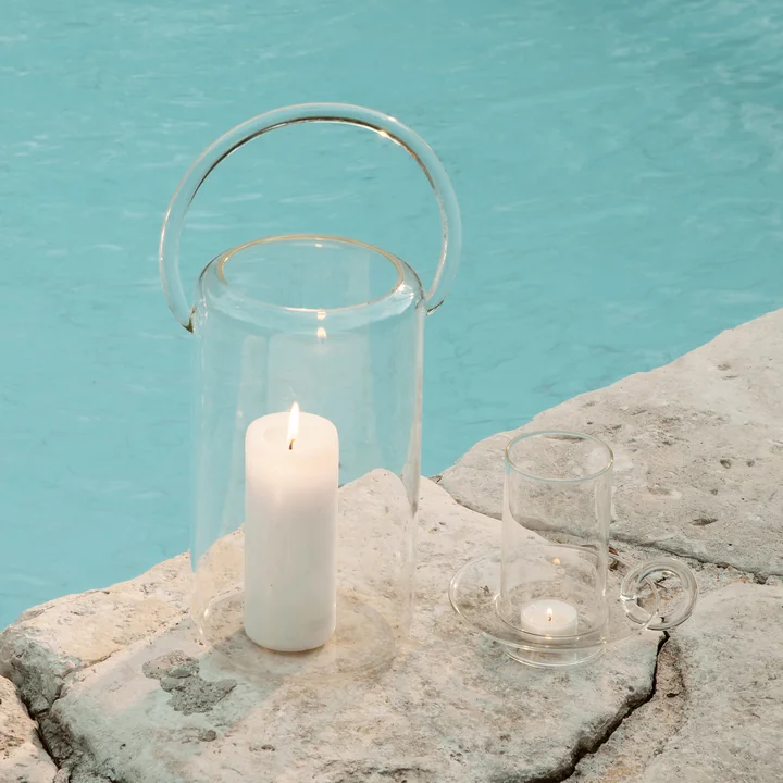 Luce Lanterne en verre de Ferm Living dans la version claire