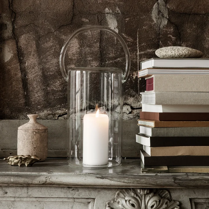 Luce Lanterne en verre de Ferm Living dans la version claire