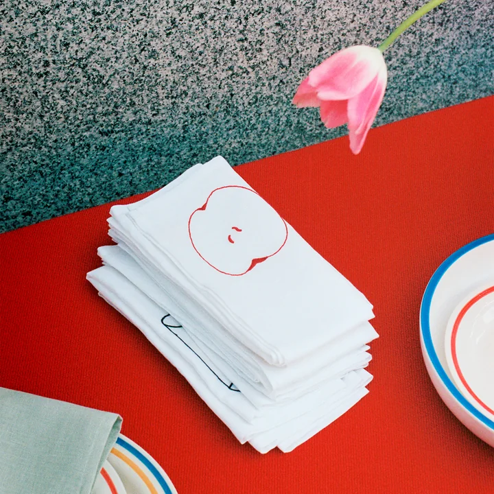 Sobremesa Serviette de table, blanc (set de 4) de HAY