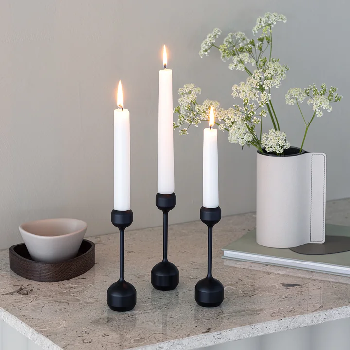 Silhouette Bougeoir de Lind DNA en couleur noir