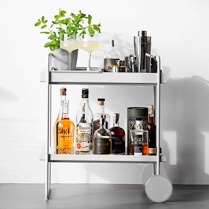 A-Cocktail Chariot de bar / trolley, soft grey de Zone Denmark