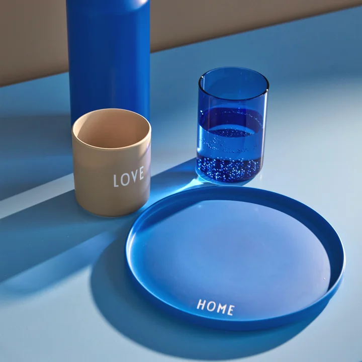 AJ Favourite Assiette en porcelaine, Home / bleu cobalt de Design Letters