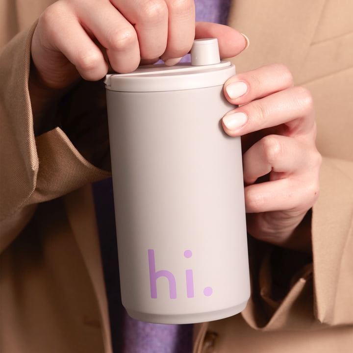 Hi Travel Gobelet, 0.35 l, cool grey de Design Letters