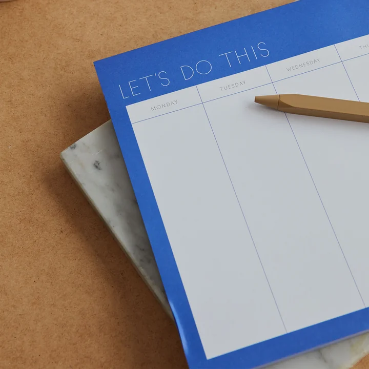 Weekly Planner A4, bleu cobalt (Langue : Anglais) de Design Letters