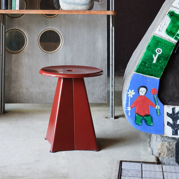 Tabouret Métallique Tabouret de Vitra dans la version japanese red