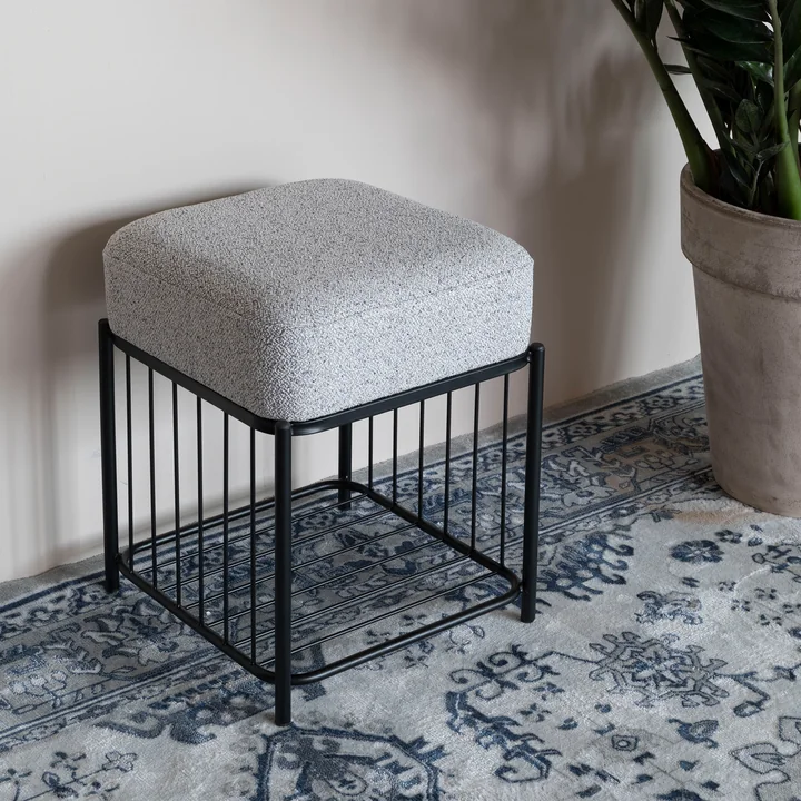 Comfy Tabouret de Livingstone dans la finition noir / gris