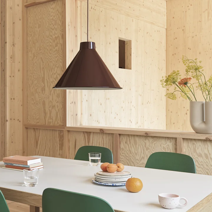 Top Lampe LED suspendue, Ø 38 cm, deep red de Muuto