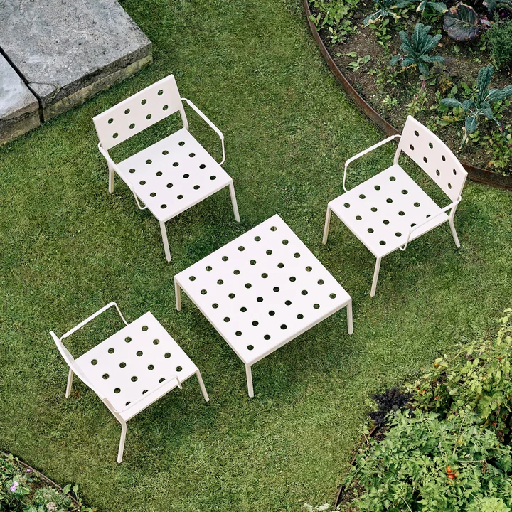 HAY - Balcony Table d'appoint, 75 x 76 cm, chalk beige