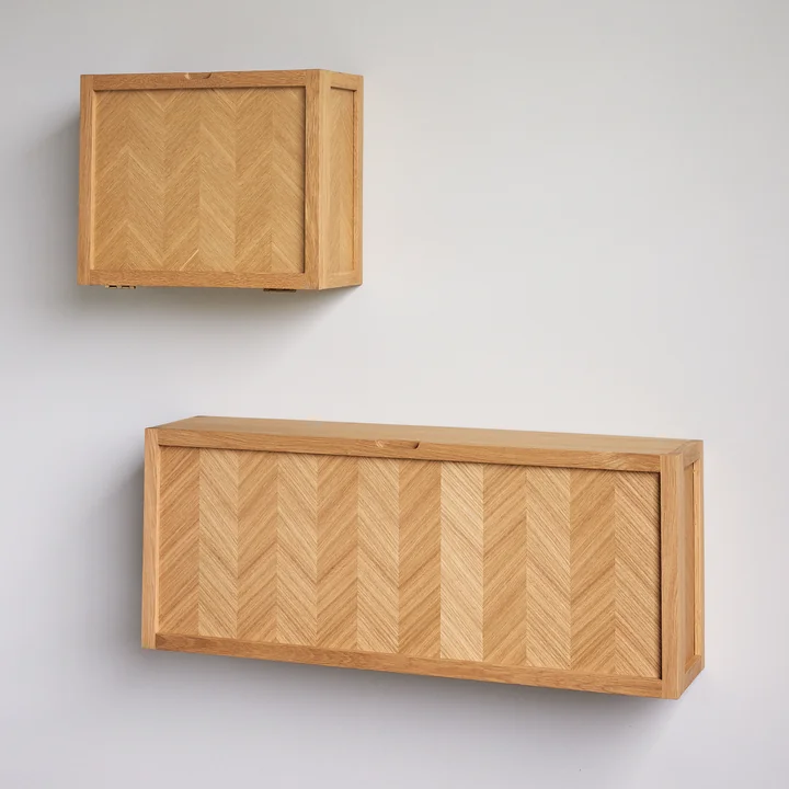 Herringbone Armoire à chaussures, chêne naturel de Hübsch Interior