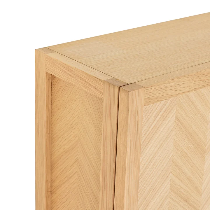Herringbone Armoire à chaussures, chêne naturel de Hübsch Interior